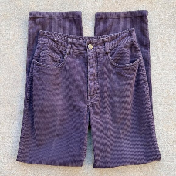 Vintage 70s Midnight Plum High Waist Jordache Cords - Picture 3 of 7